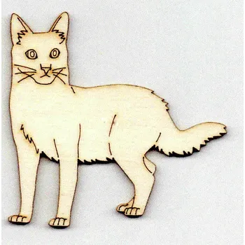 Překližka Výřez z překližky, M49, KOČKA-STOJÍCÍ, 6,5x6,3cm, 1ks