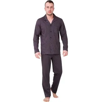 Pánské pyžamo Pánské pyžamo Roger 576 HOTBERG braz (hnědá) XL