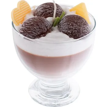 Svíčka Svíčka vonná ve skle Pohár, čokoládový