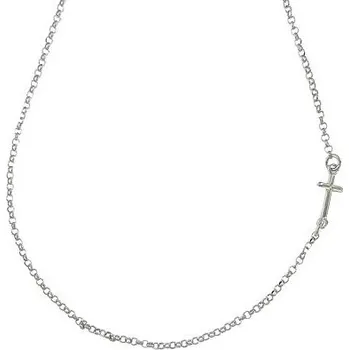 Náhrdelník Stříbrný řetízek křížkem na boku délka náhrdelníku 40+3cm