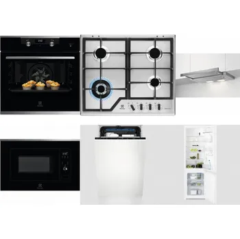 Set domácích spotřebičů ELECTROLUX KODEH70X + ELECTROLUX KGS64362XX + ELECTROLUX LFP326S + ELECTROLUX LMS2203EMX + ELECTROLUX EEM23100L + ELECTROLUX LNT3LF18S
