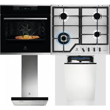 Set domácích spotřebičů ELECTROLUX KOBCS31X + ELECTROLUX KGS64362XX + ELECTROLUX LFT766X + ELECTROLUX EEM23100L