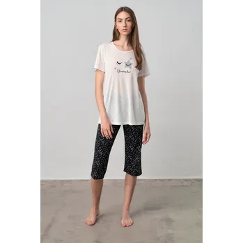 Dámské pyžamo Vamp - Pyžamo s krátkým rukávem 70017 - Vamp white xl