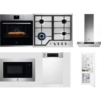 Set domácích spotřebičů ELECTROLUX KOFGH70TX + ELECTROLUX KGS64362XX + ELECTROLUX LFT426X + ELECTROLUX EMS4253TEX + ELECTROLUX EEM43300IX + ELECTROLUX ENT6TF18S