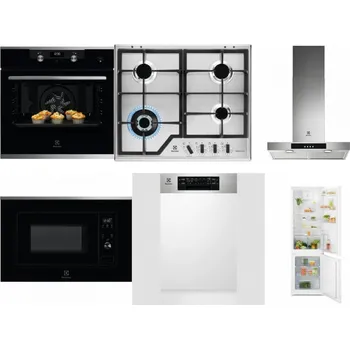 Set domácích spotřebičů ELECTROLUX KODEH70X + ELECTROLUX KGS64362XX + ELECTROLUX LFT426X + ELECTROLUX LMS2203EMX + ELECTROLUX EEM43300IX + ELECTROLUX LND5FE18S