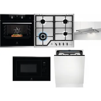 Set domácích spotřebičů ELECTROLUX KODEC75X2 + ELECTROLUX KGS64362XX + ELECTROLUX LFP326S + ELECTROLUX LMS4253TMX + ELECTROLUX EEM69410L