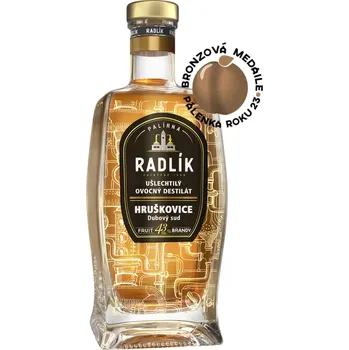 Pálenka Palírna Radlík Radlík Hruškovice dubový sud 43% 0,5l
