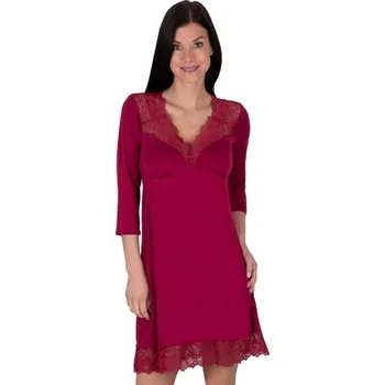 Dámská noční košile Dámská noční košile Anna bordo BABELLA bordo (vínová) 3XL