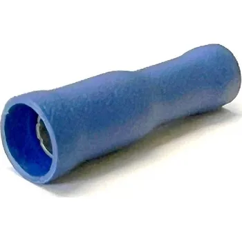 Auto elektroinstalace Konektor dutinka kruhový izolovaný modrý 4mm