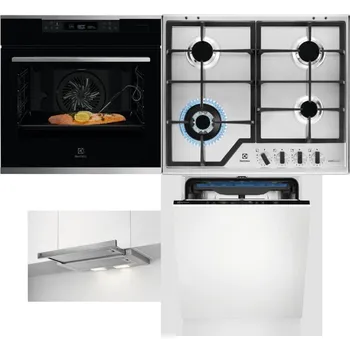 Set domácích spotřebičů ELECTROLUX KOBCS31X + ELECTROLUX KGS64362XX + ELECTROLUX LFP326S + ELECTROLUX EES48200L