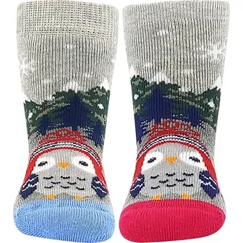 Dětská móda Kojenecké ponožky Boma Huhik ABS sovičky růžové Parametr-barva: sovičky, Velikost: 18-20 (12-14)