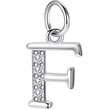 Šperk NUBIS® Stříbrný přívěšek - iniciála písmeno - NB-4486-F