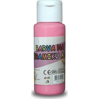 Speciální výtvarná barva Barva na sklo a keramiku 60ml- růžová