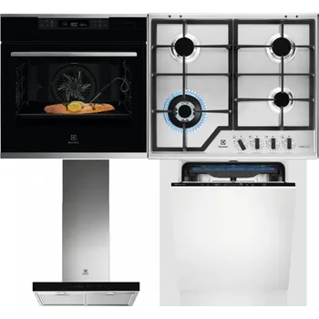 Set domácích spotřebičů ELECTROLUX KOBCS31X + ELECTROLUX KGS64362XX + ELECTROLUX LFT766X + ELECTROLUX EES48200L
