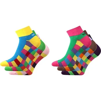 Dámské ponožky Ponožky VoXX KVADRA mix s magentou 39-42 (26-28)