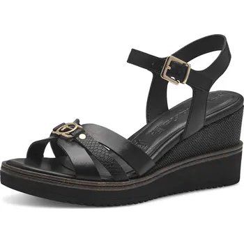 Dámské sandále DÁMSKÉ SANDÁLY TAMARIS 1-28010-42 001 ČERNÁ Barva: Černá, Velikost: 38