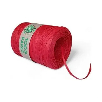 Stuha Stuha rafie 100% papírová 200m - světle červená