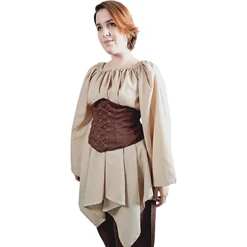 Karnevalový kostým imago Středověké šaty Merida - béžová barva, velikost L/XL