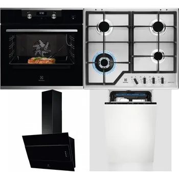 Set domácích spotřebičů ELECTROLUX KODEC75X2 + ELECTROLUX KGS64362XX + ELECTROLUX LFV316K + ELECTROLUX EEM23100L