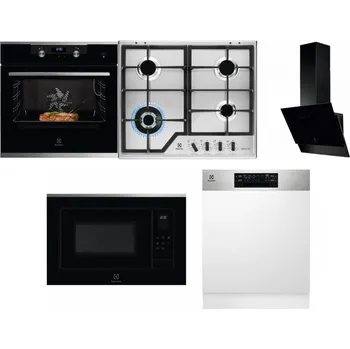 Set domácích spotřebičů ELECTROLUX KODEC75X2 + ELECTROLUX KGS64362XX + ELECTROLUX LFV616K + ELECTROLUX LMS4253TMX + ELECTROLUX EEM48300IX - přebaleno