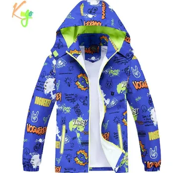 Dětská móda Chlapecká šusťáková bunda nezateplená Kugo B2871, modrá (chlapecká jarní, podzimní bunda)