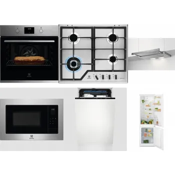 Set domácích spotřebičů ELECTROLUX KOFGH70TX + ELECTROLUX KGS64362XX + ELECTROLUX LFP326S + ELECTROLUX EMS4253TEX + ELECTROLUX EEM23100L + ELECTROLUX LND5FE18S