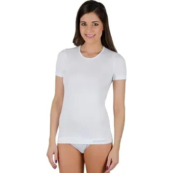 Dámské tričko Dámské tričko krátký rukáv SS00970 BRUBECK bavlna bílá L