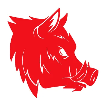 Samolepící dekorace SAMOLEPKA Divoké prase 007 pravá kanec (10 - červená) NA AUTO, NÁLEPKA, FÓLIE, POLEP, TUNING, VLASTNÍ TEXT, TISK, AUTOSAMOLEPKY.cz, POLEPY, OBRÁZEK, LOGO, SAMOLEPKY