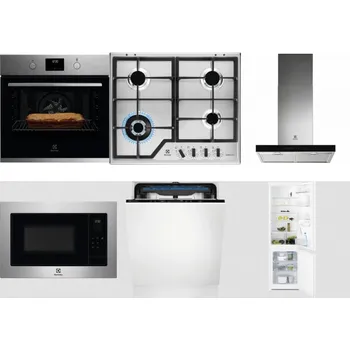 Set domácích spotřebičů ELECTROLUX KOFGH70TX + ELECTROLUX KGS64362XX + ELECTROLUX LFT766X + ELECTROLUX EMS4253TEX + ELECTROLUX EES48200L + ELECTROLUX LNT3LF18S
