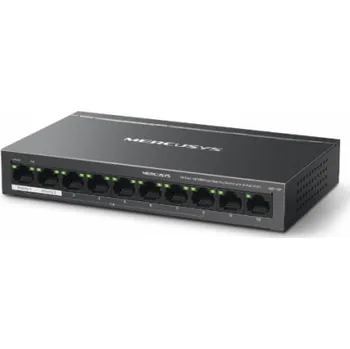 Switch MERCUSYS switch MS110P (10x100Mb/s,8xPoE+,65W,fanless)