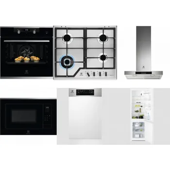 Set domácích spotřebičů ELECTROLUX KODEH70X + ELECTROLUX KGS64362XX + ELECTROLUX LFT426X + ELECTROLUX LMS4253TMX + ELECTROLUX EEM43300IX + ELECTROLUX LNT3LF18S