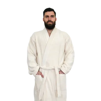 Dámský župan EGE ORGANICS Froté bio župan S-XXL (100%, unisex) 100% GOTS Bio bavlna froté 440 g/m2 Nebarvená tělová L/XL