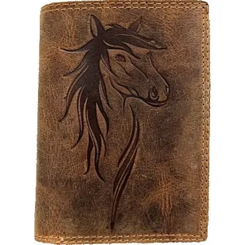 Peněženka KOŽENÁ PENĚŽENKA KŮŇ VÝŠKA jokey club