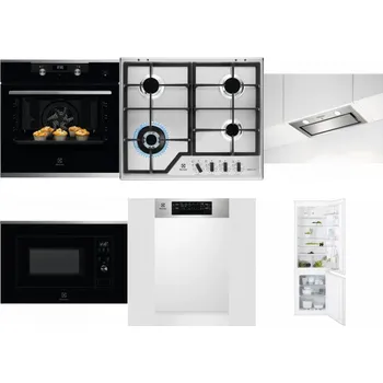 Set domácích spotřebičů ELECTROLUX KODEH70X + ELECTROLUX KGS64362XX + ELECTROLUX LFG716X + ELECTROLUX LMS2203EMX + ELECTROLUX EEM43300IX + ELECTROLUX ENT6TF18S