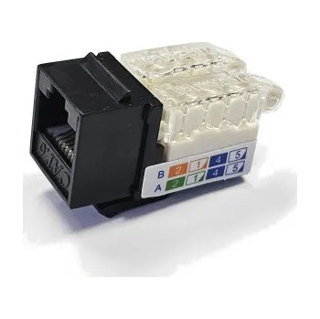 Síťový kabel LEXI-Net Keystone Cat 6 UTP samozářezový - ČERNÝ