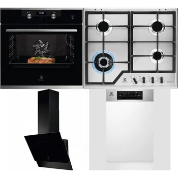 Set domácích spotřebičů ELECTROLUX KODEC75X2 + ELECTROLUX KGS64362XX + ELECTROLUX LFV616K + ELECTROLUX EEM43300IX