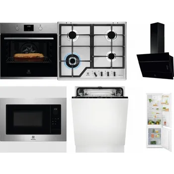 Set domácích spotřebičů ELECTROLUX KOFGH70TX + ELECTROLUX KGS64362XX + ELECTROLUX LFV316K + ELECTROLUX EMS4253TEX + ELECTROLUX EEA27200L + ELECTROLUX LND5FE18S
