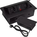 Zapuštěná zásuvka v pracovní desce - dvojitá Izoxis 21446