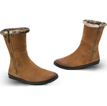 Dámská zdravotní obuv ZAQQ HUQ black / brown / dark brown 37-48 NAPPA/NAPPA/FUR Dvouvrstvá hlazená kůže, kožešinka Hnědá tmavá 42