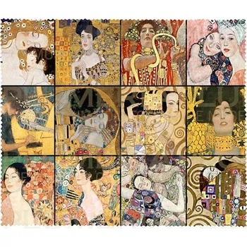 Utěrka Plumeria Plu - Čistící hadřík na brýle G. Klimt Koláž - 15x18 cm