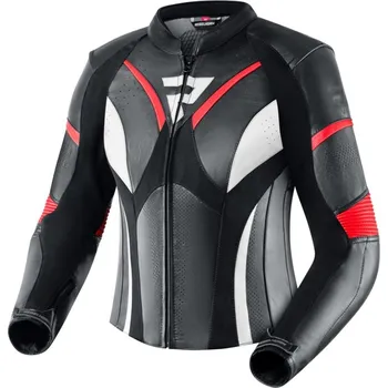 Moto bunda Rebelhorn REBEL LADY černo-červeno-bílá 36