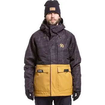 Meatfly pánská SNB & SKI bunda Vertigo Wood/Morph Black | Černá | Velikost S