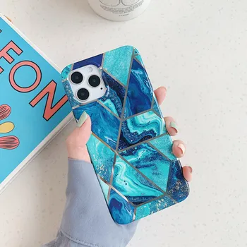 Pouzdro na mobilní telefon iPouzdro.cz Ochranný kryt na iPhone 15 Pro MAX - Geometric Blue