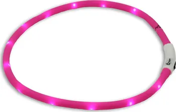 Obojek pro psa Dogtrace LED svítící obojek růžový 70 cm