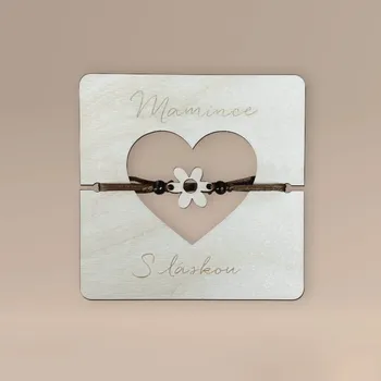 Náramek Set medvídek z růží + náramek pro maminku Barva: Hnědá, Varianta: Bez vlastního textu