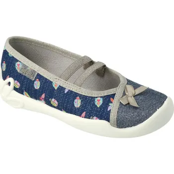 Dívčí bačkory BEFADO 116X294 dívčí balerínky modré kož. stélka 25 116X294_25