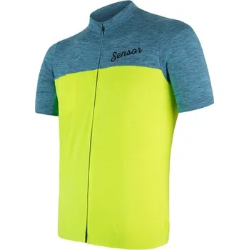 cyklistický dres Dres Sensor Motion modro-žlutý - krátký rukáv výprodej S
