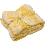 Žlutá mikroplyšová deka FIEN, 150x200 cm