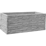 Betonový vyvýšený záhon 200 x 100 cm, výšky 75 cm, šedý