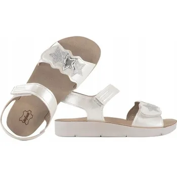 Dívčí obuv BEFADO 068Y003 dívčí sandálky CLIP stříbrno bílé 28 068Y003_28